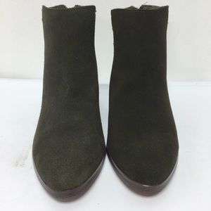 NWOB Market & Spruce Olive Suede Heeled Ankle Bootie